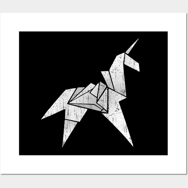 Blade Runner Unicorn Origami (Aged) Wall Art by VanHand